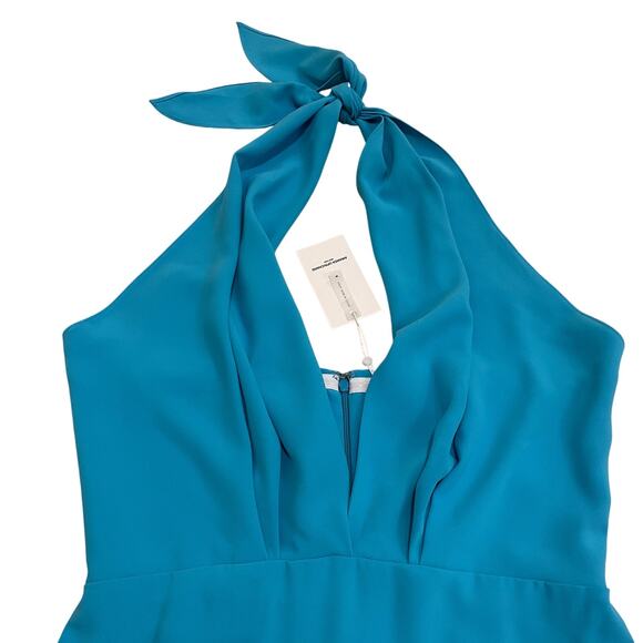 Amanda Uprichard L Halter Mezcal Mini Dress | Marina Blue, NWT, Adjustable Neck - Picture 3 of 9